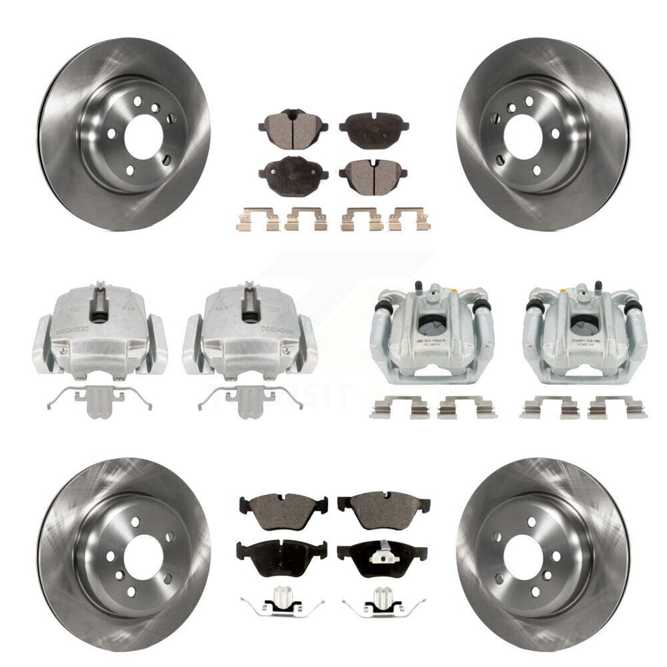 Front Rear Disc Brake Caliper Rotor And Semi-Metallic Pad Kit (10Pc) For BMW 528i xDrive KC8-101180P