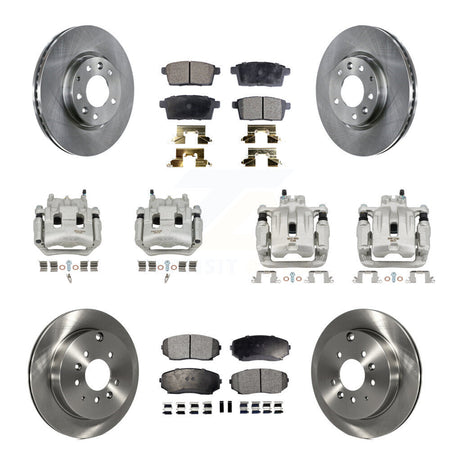 Front Rear Disc Brake Caliper Rotor Ceramic Pad Kit (10Pc) For 2007-2009 Lincoln MKX FWD KC8-101181T