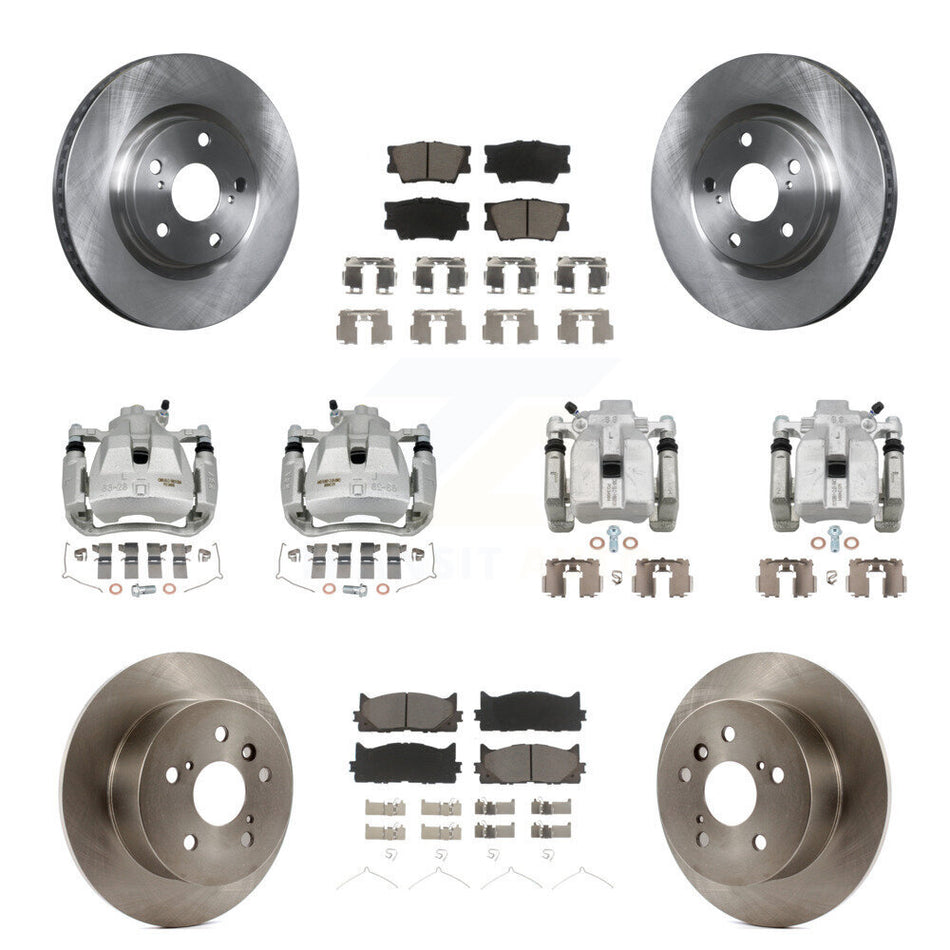 Front Rear Disc Brake Caliper Rotors Ceramic Pad Kit (10Pc) For Toyota Camry Lexus ES350 KC8-101182C