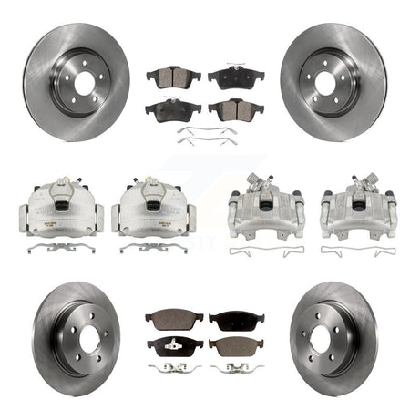 Front Rear Disc Brake Caliper Rotor & Ceramic Pad Kit (10Pc) For 2013-2018 Ford Focus ST KC8-101182T
