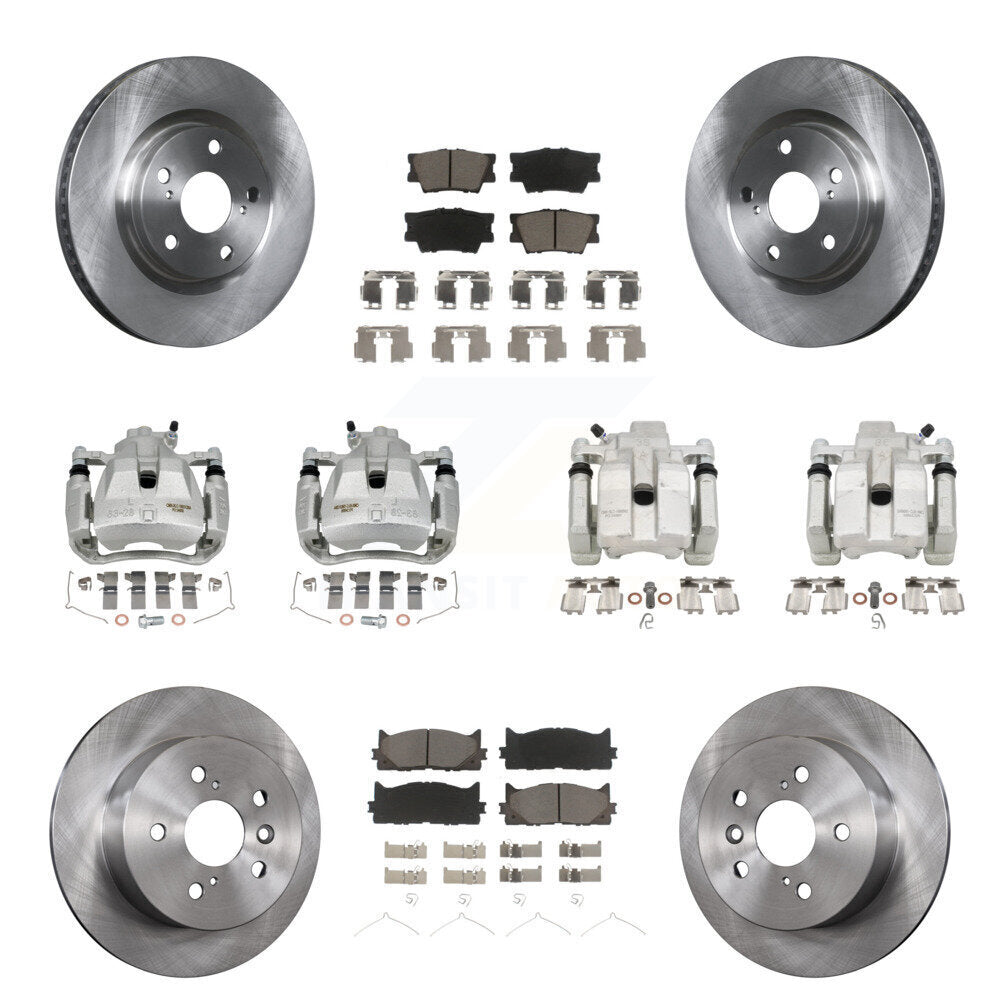 Front Rear Disc Brake Caliper Rotors Ceramic Pad Kit (10Pc) For Toyota Camry Lexus ES350 KC8-101183C