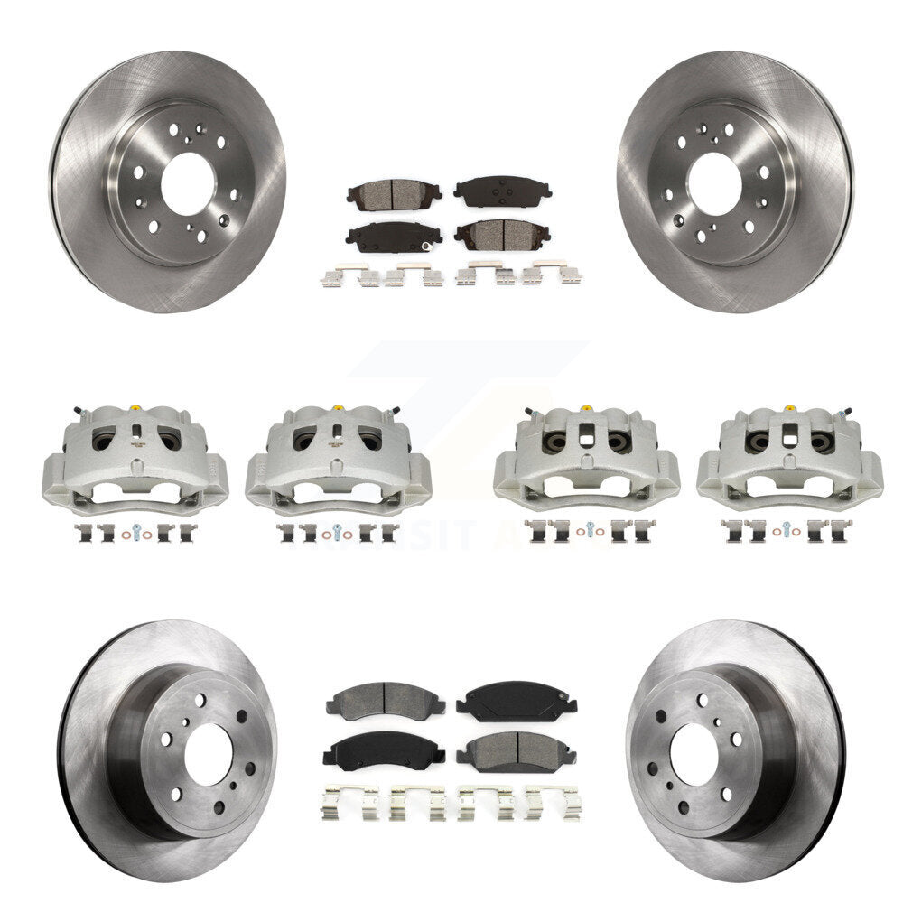 Front Rear Brake Caliper Rotor Semi-Metallic Pad Kit (10Pc) For 16 Chevrolet Suburban HD KC8-101184S