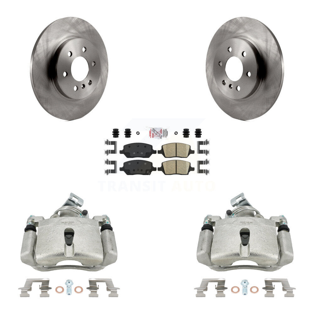 Rear Disc Brake Caliper Rotors And Ceramic Pads Kit For Chevrolet Uplander Buick Terraza Pontiac Montana Saturn Relay KC8-101187N by Transit Auto