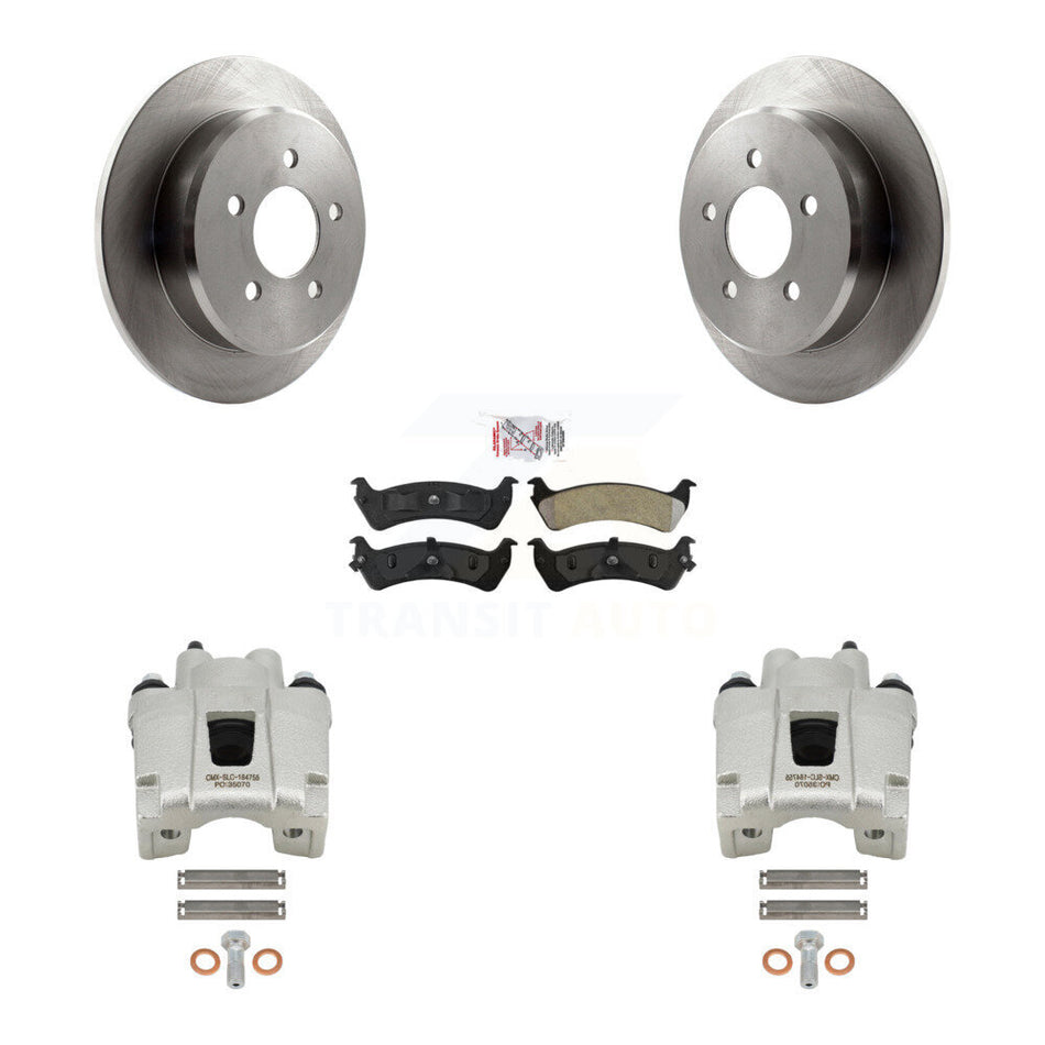 Rear Disc Brake Caliper Rotors And Semi-Metallic Pads Kit For 2001 Mercury Mountaineer From 01 02 KC8-101190N
