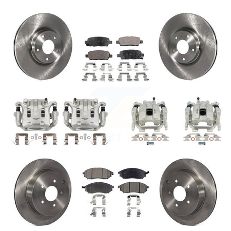 Front Rear Brake Caliper Rotor & Semi-Metallic Pad Kit (10Pc) For Nissan Murano INFINITI KC8-101190P