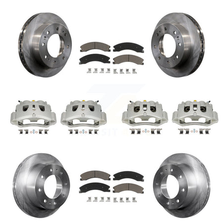 Front Rear Brake Caliper Rotor & Ceramic Pad Kit (10Pc) For GMC Chevrolet Sierra 2500 HD KC8-101194C