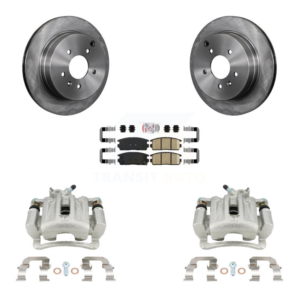 Rear Brake Caliper Rotors & Ceramic Pad Kit For Chevrolet Equinox Pontiac Torrent Saturn KC8-101196N