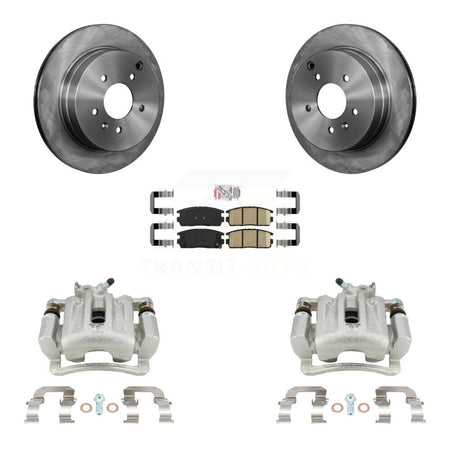 Rear Brake Caliper Rotors & Ceramic Pad Kit For Chevrolet Equinox Pontiac Torrent Saturn KC8-101197N