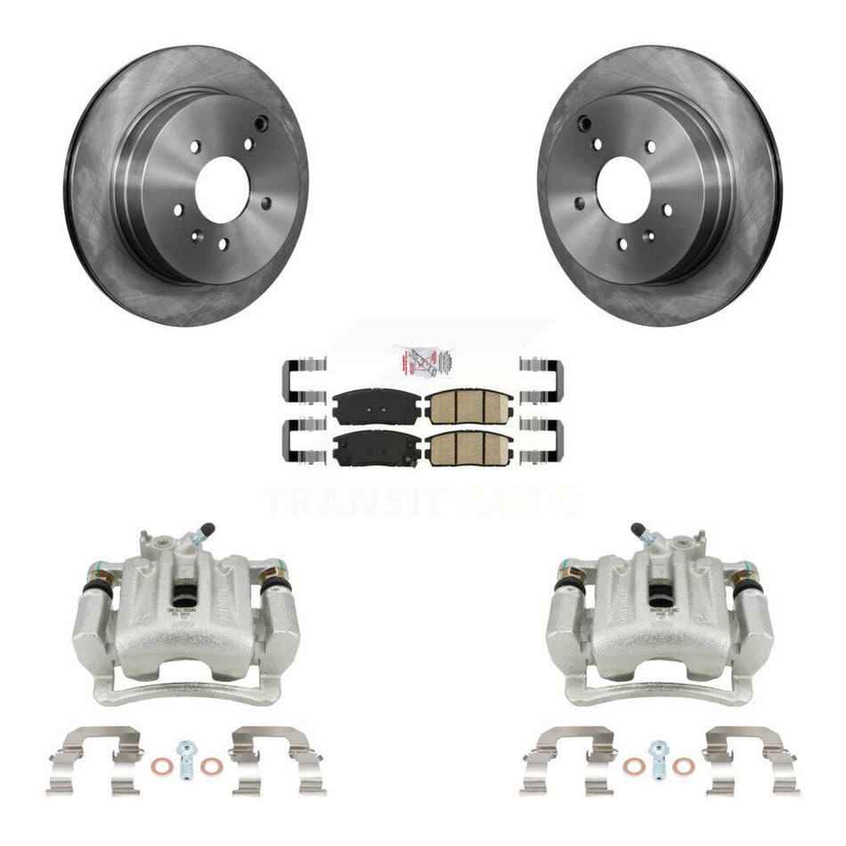 Rear Brake Caliper Rotors & Ceramic Pad Kit For Chevrolet Equinox Pontiac Torrent Saturn KC8-101197N