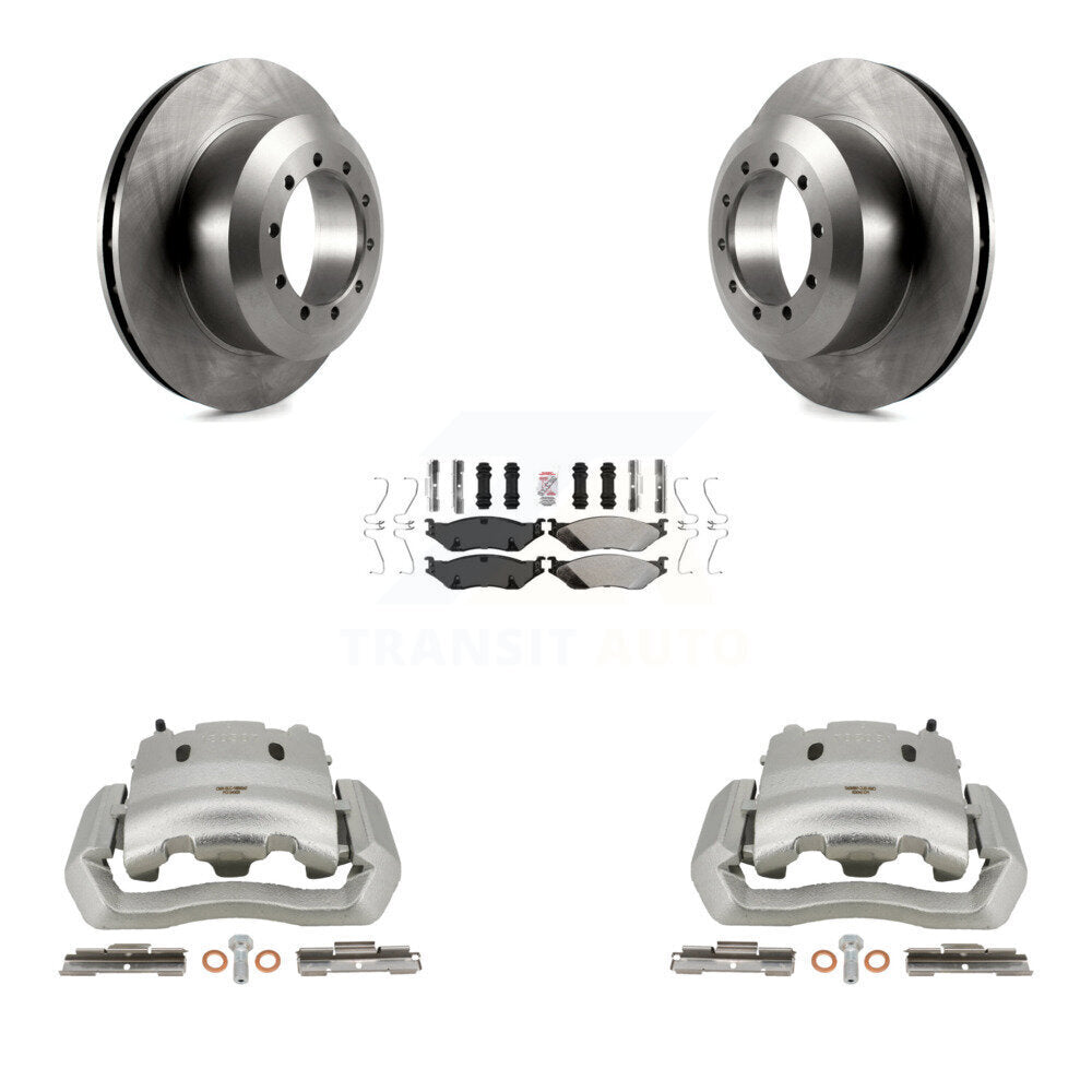Rear Brake Caliper Rotor And Semi-Metallic Pad Kit For Ford E-550 Super Duty F-450 F-550 KC8-101198N