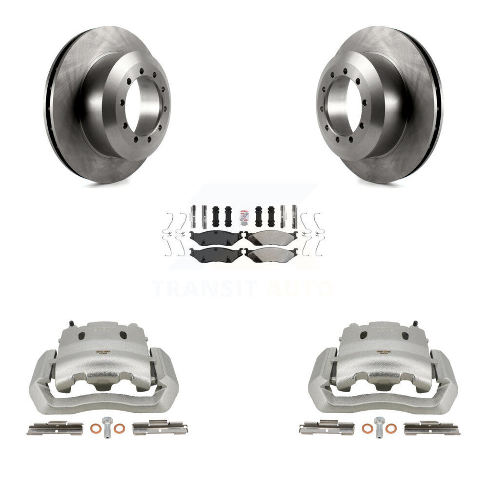 Rear Brake Caliper Rotor And Semi-Metallic Pad Kit For Ford E-550 Super Duty F-450 F-550 KC8-101198N