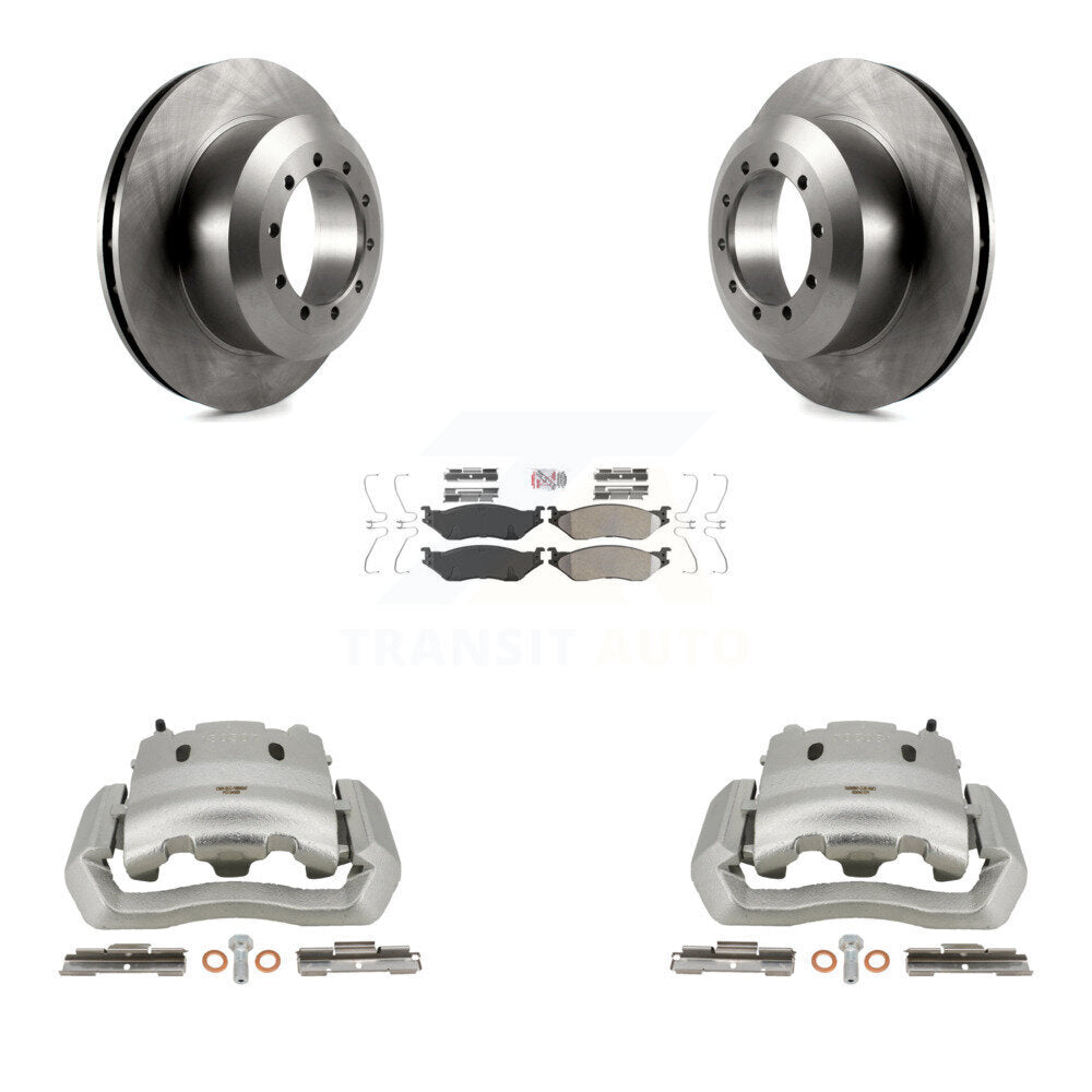 Rear Brake Caliper Rotor And Semi-Metallic Pad Kit For Ford E-550 Super Duty F-450 F-550 KC8-101199N