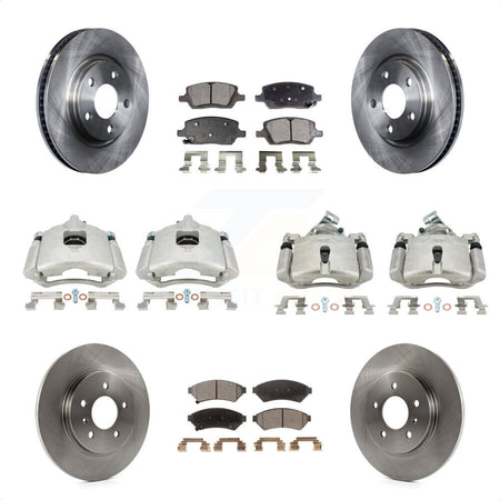 Front Rear Disc Brake Caliper Rotors And Semi-Metallic Pads Kit (10Pc) For 2005 Chevrolet Uplander Pontiac Montana Buick Terraza Saturn Relay KC8-101199P by Transit Auto