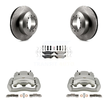 Rear Brake Caliper Rotor And Semi-Metallic Pad Kit For Ford E-550 Super Duty F-450 F-550 KC8-101200N