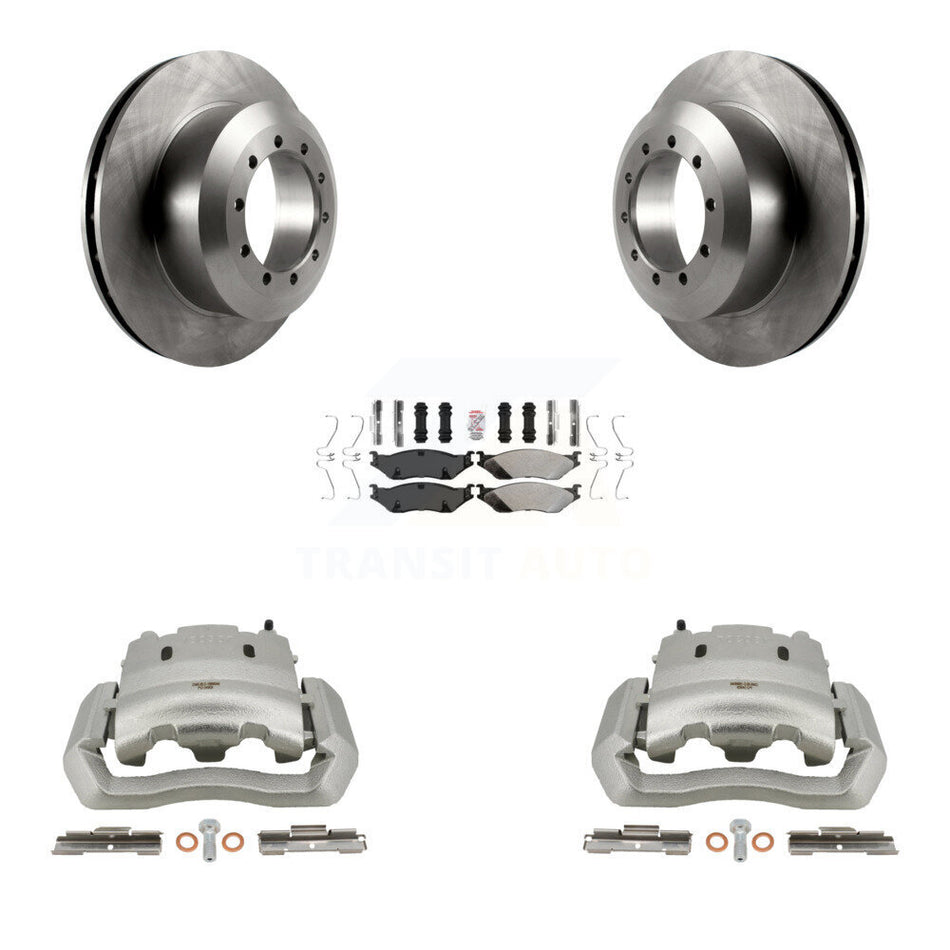 Rear Brake Caliper Rotor And Semi-Metallic Pad Kit For Ford E-550 Super Duty F-450 F-550 KC8-101200N