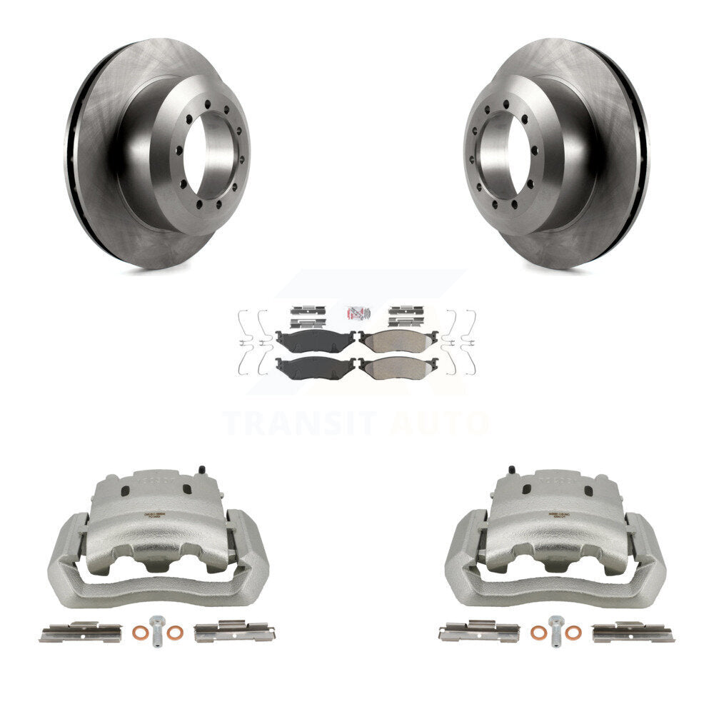 Rear Brake Caliper Rotor And Semi-Metallic Pad Kit For Ford E-550 Super Duty F-450 F-550 KC8-101201N