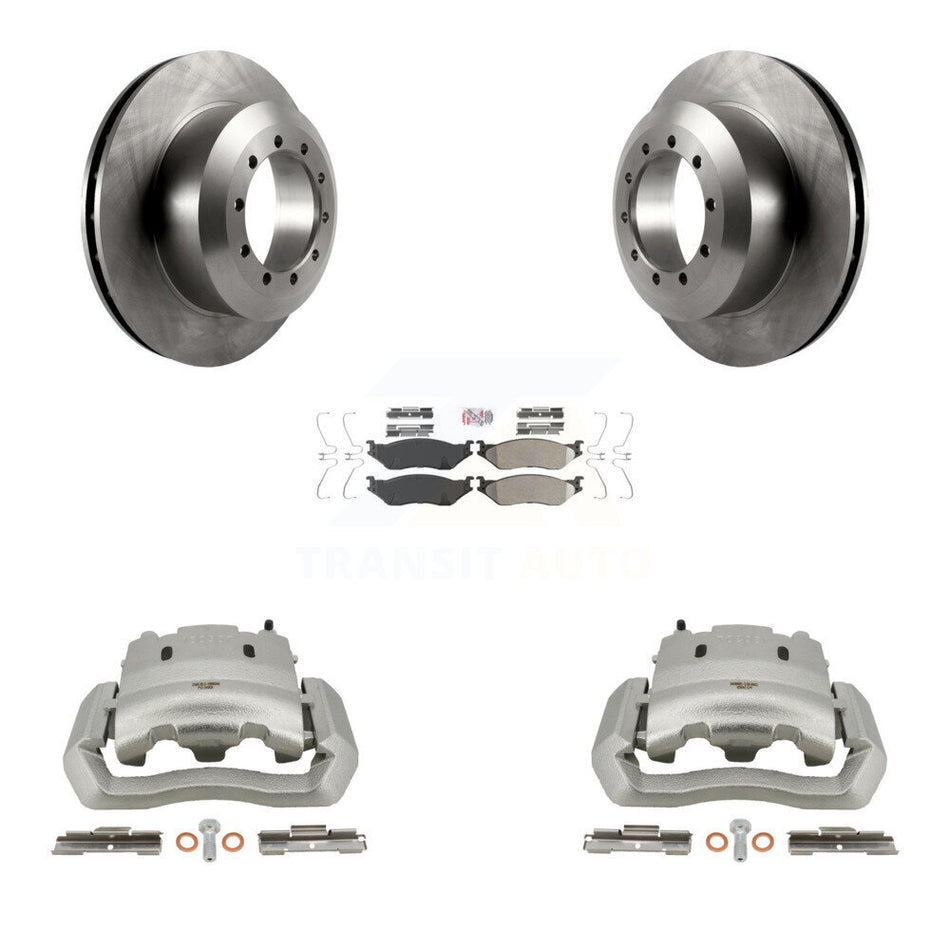 Rear Brake Caliper Rotor And Semi-Metallic Pad Kit For Ford E-550 Super Duty F-450 F-550 KC8-101201N
