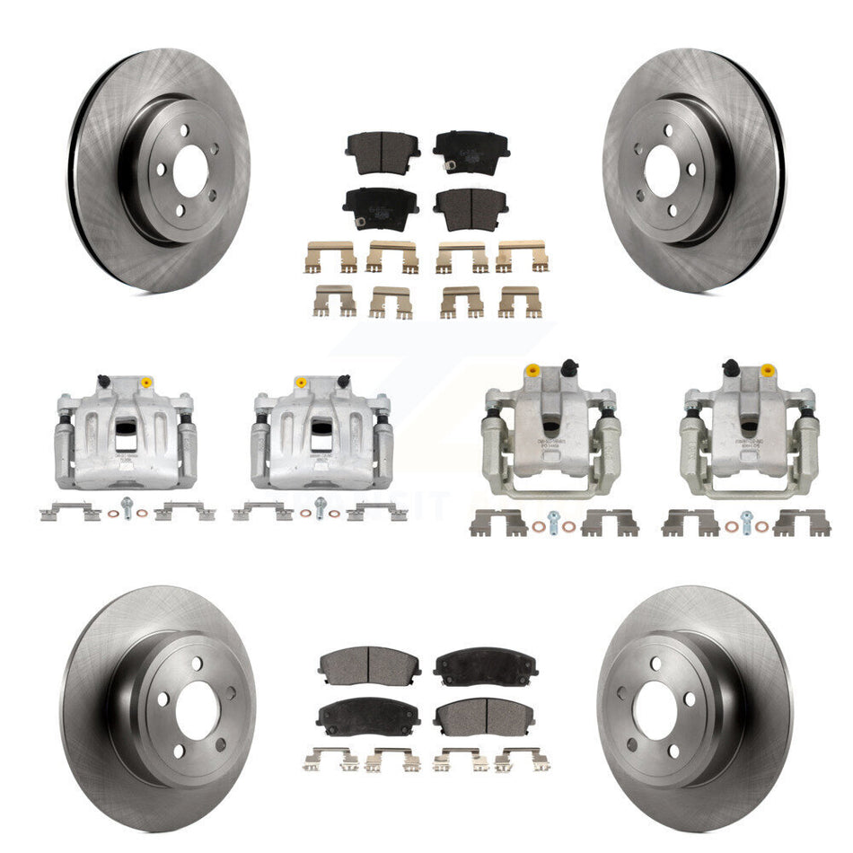 Front Rear Disc Brake Caliper Rotors And Ceramic Pads Kit (10Pc) For Dodge Charger KC8-101201T