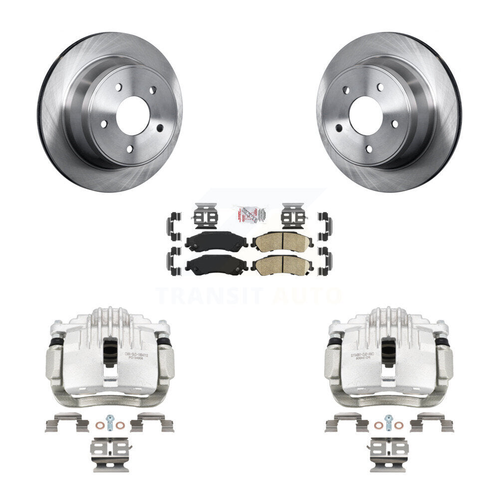 Rear Brake Caliper Rotor Ceramic Pad Kit For Chevrolet GMC Blazer S10 Jimmy Sonoma Isuzu KC8-101202N