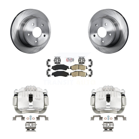 Rear Brake Caliper Rotor Ceramic Pad Kit For Chevrolet GMC Blazer S10 Jimmy Sonoma Isuzu KC8-101202N