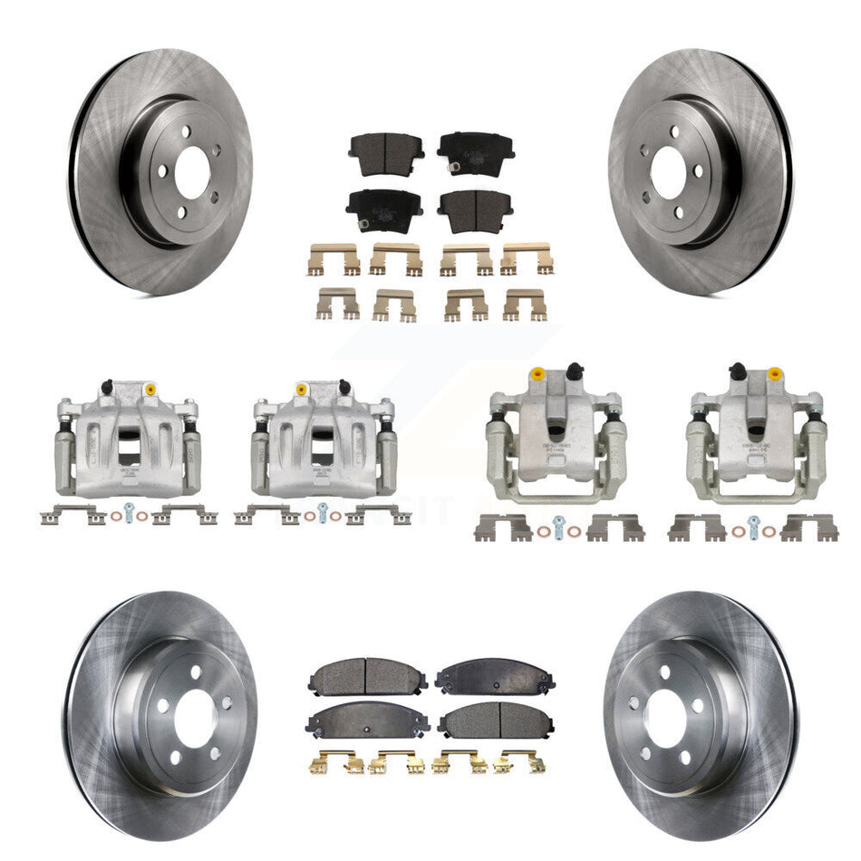 Front Rear Brake Caliper Rotors Ceramic Pad Kit (10Pc) For 06 Chrysler 300 RWD with 5.7L KC8-101202T