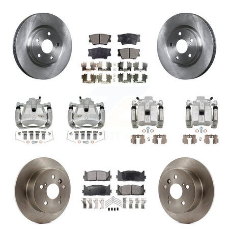 Front Rear Disc Brake Caliper Rotors Ceramic Pad Kit (10Pc) For Toyota Camry Lexus ES350 KC8-101205T