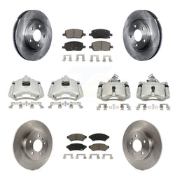 Front Rear Disc Brake Caliper Rotors And Ceramic Pads Kit (10Pc) For 2005 Chevrolet Uplander Buick Terraza Saturn Relay FWD KC8-101209C