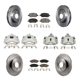 Front Rear Disc Brake Caliper Rotors And Ceramic Pads Kit (10Pc) For Chevrolet Uplander Buick Terraza Pontiac Montana Saturn Relay KC8-101211C