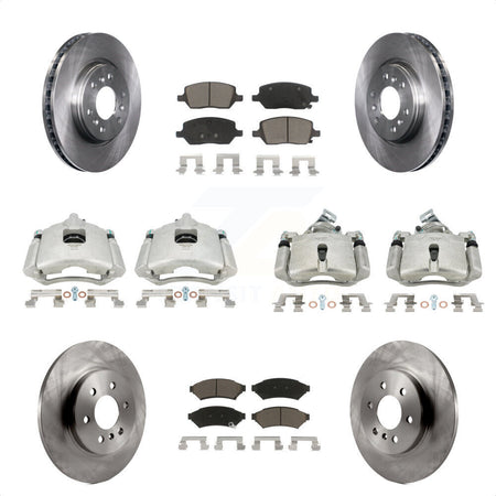 Front Rear Disc Brake Caliper Rotors And Ceramic Pads Kit (10Pc) For Chevrolet Uplander Buick Terraza Pontiac Montana Saturn Relay KC8-101211C by Transit Auto