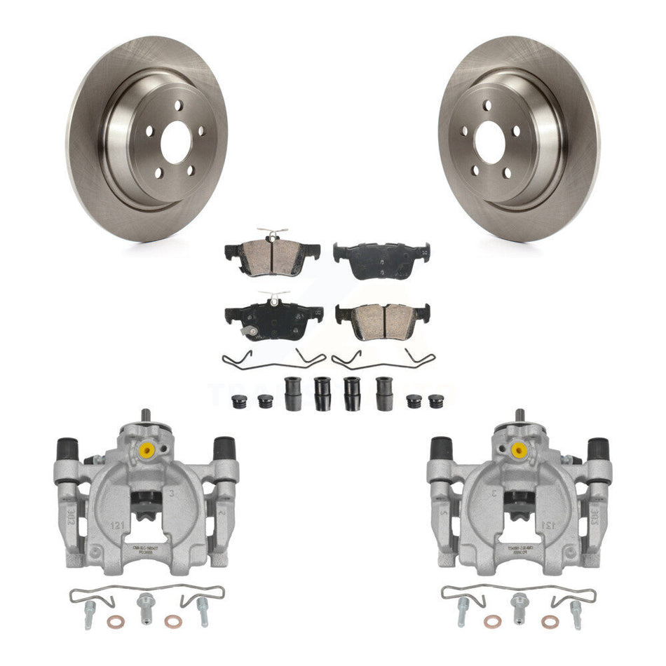 Rear Disc Brake Caliper Rotor Ceramic Pad Kit For 2019-2020 Ford Police Responder Hybrid KC8-101212N