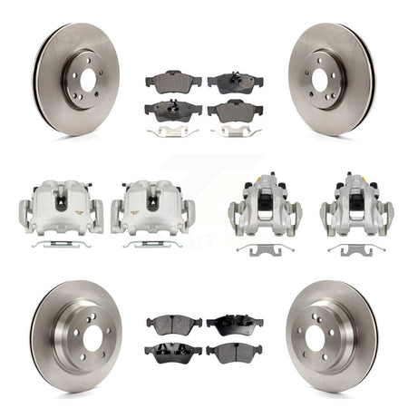 Front Rear Brake Caliper Rotor & Semi-Metallic Pad Kit (10Pc) For Mercedes-Benz E550 AWD KC8-101212P