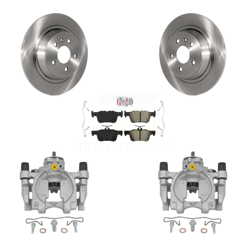 Rear Disc Brake Caliper Rotors And Semi-Metallic Pads Kit For Ford Fusion Lincoln MKZ KC8-101213N