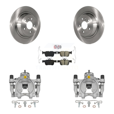 Rear Disc Brake Caliper Rotors And Semi-Metallic Pads Kit For Ford Fusion Lincoln MKZ KC8-101213N
