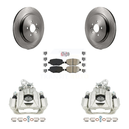 Rear Disc Brake Caliper Rotors And Ceramic Pads Kit For Ford Explorer Flex Lincoln MKS KC8-101219N by Transit Auto