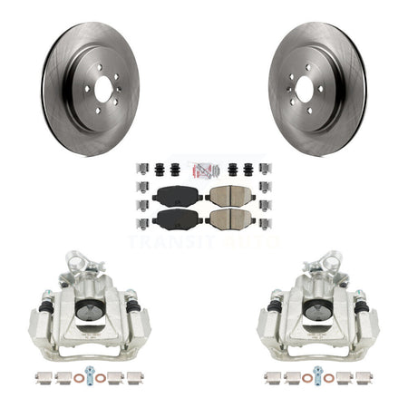 Rear Disc Brake Caliper Rotors And Ceramic Pads Kit For Ford Explorer Flex Lincoln MKS KC8-101220N by Transit Auto