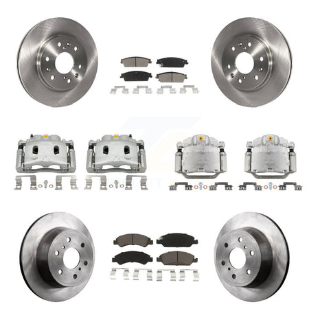Front Rear Brake Caliper Rotor & Ceramic Pad Kit (10Pc) For Chevrolet Silverado 1500 GMC KC8-101221C