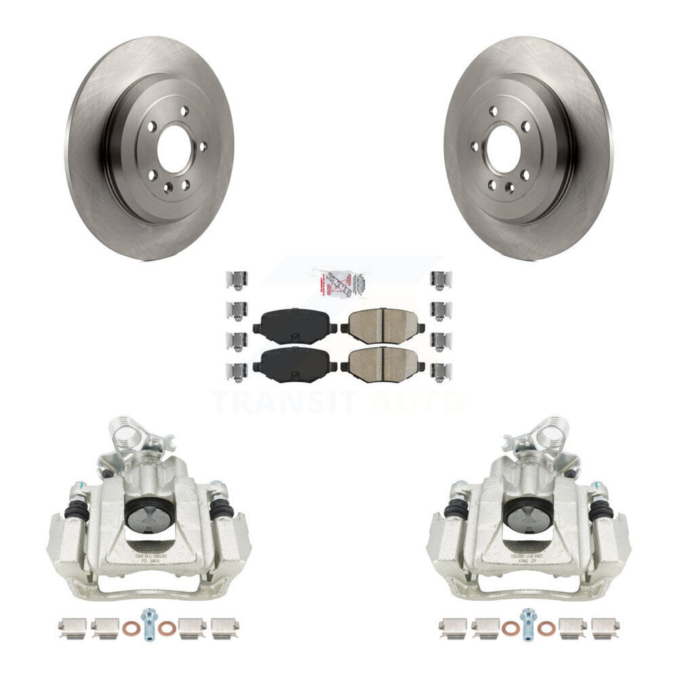 Rear Disc Brake Caliper Rotors And Ceramic Pads Kit For Ford Explorer Taurus Flex Lincoln MKT KC8-101221N