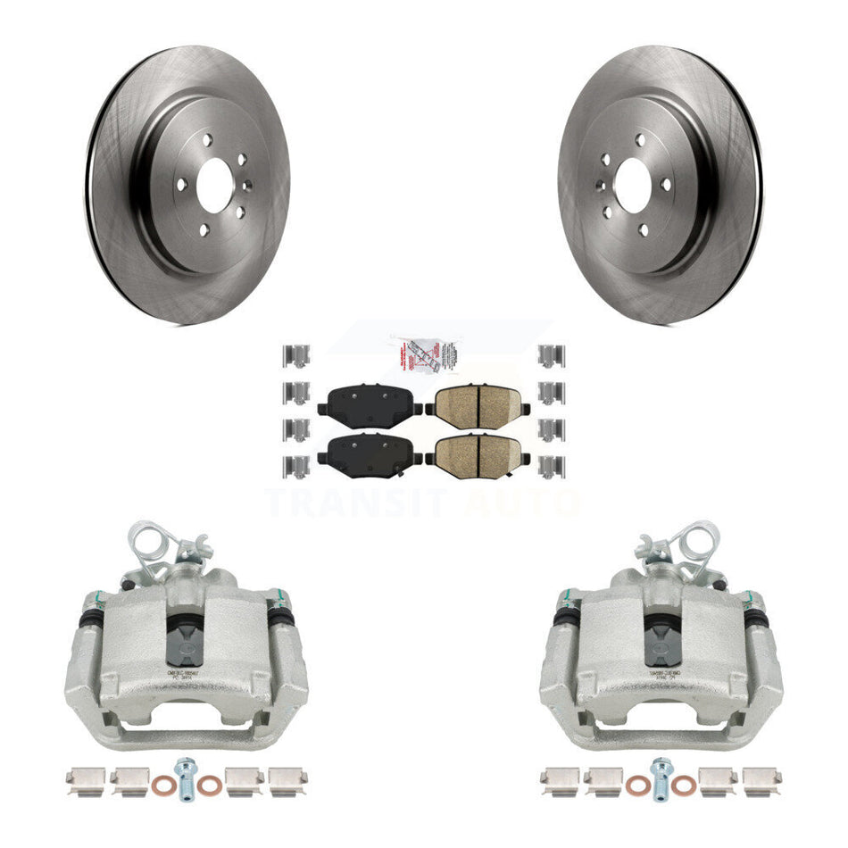 Rear Brake Caliper Rotors Ceramic Pad Kit For Ford Explorer Flex Taurus Police Sedan MKS KC8-101223N