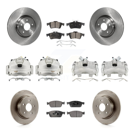 Front Rear Disc Brake Caliper Rotors And Semi-Metallic Pads Kit (10Pc) For Ford Escape KC8-101224P
