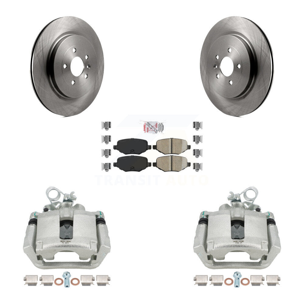 Rear Brake Caliper Rotors & Ceramic Pad Kit For Ford Explorer Police Interceptor Utility KC8-101225N