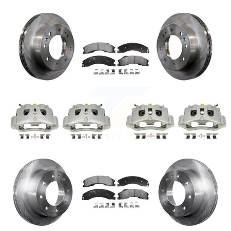 Front Rear Brake Caliper Rotor & Ceramic Pad Kit (10Pc) For GMC Chevrolet Sierra 2500 HD KC8-101225T