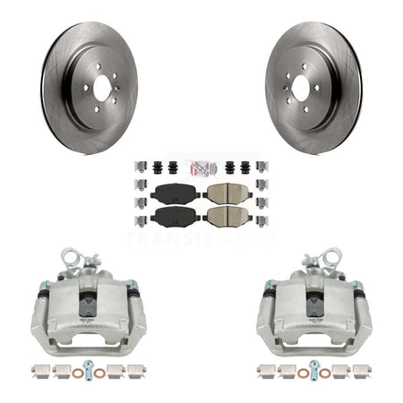 Rear Brake Caliper Rotors & Ceramic Pad Kit For Ford Explorer Police Interceptor Utility KC8-101226N