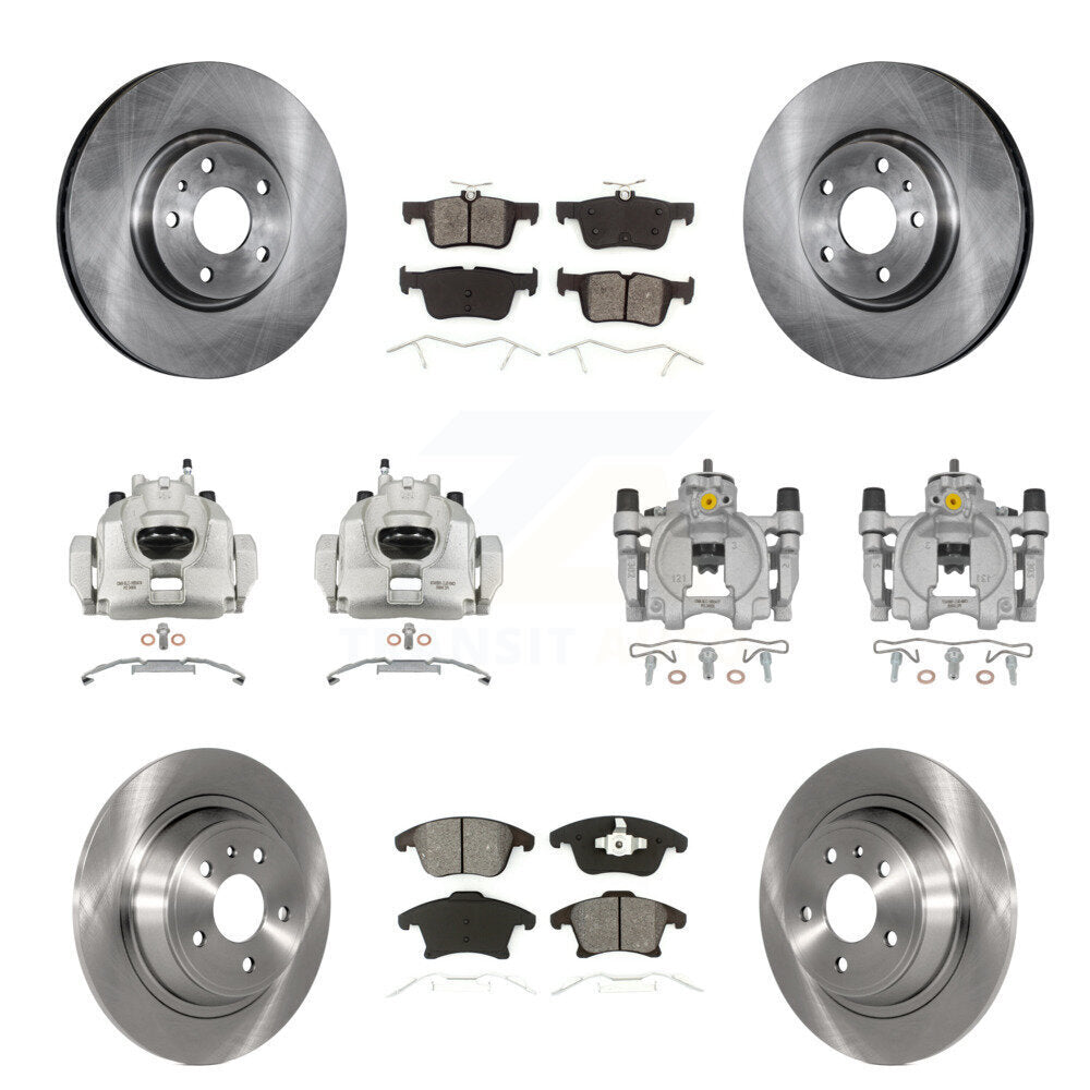 Front Rear Brake Caliper Rotors Semi-Metallic Pad Kit (10Pc) For Ford Fusion Lincoln MKZ KC8-101226S