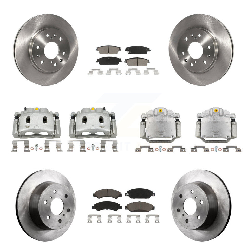 Front Rear Brake Caliper Rotor & Ceramic Pad Kit (10Pc) For Chevrolet Avalanche Cadillac KC8-101232C