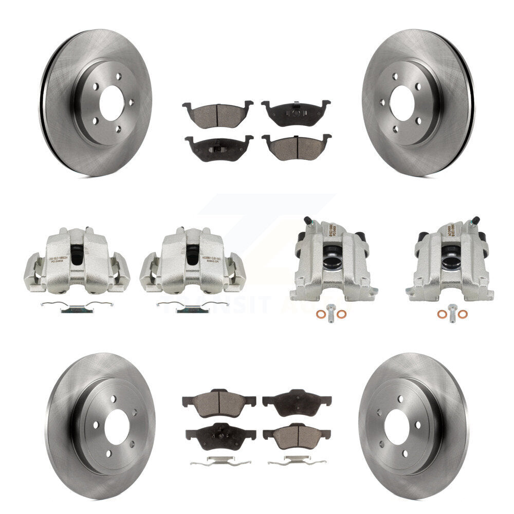 Front Rear Disc Brake Caliper Rotor And Semi-Metallic Pad Kit (10Pc) For Mercury Mariner KC8-101233P
