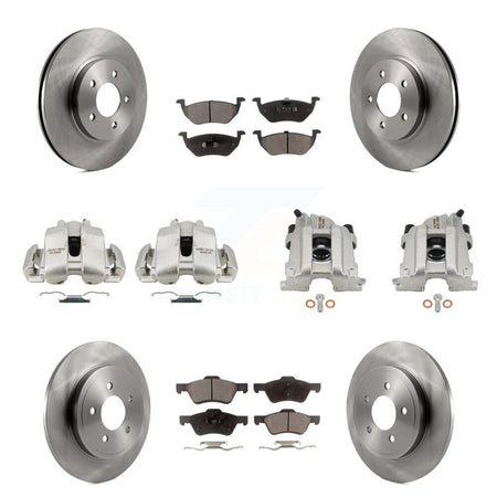 Front Rear Disc Brake Caliper Rotor And Semi-Metallic Pad Kit (10Pc) For Mercury Mariner KC8-101233P
