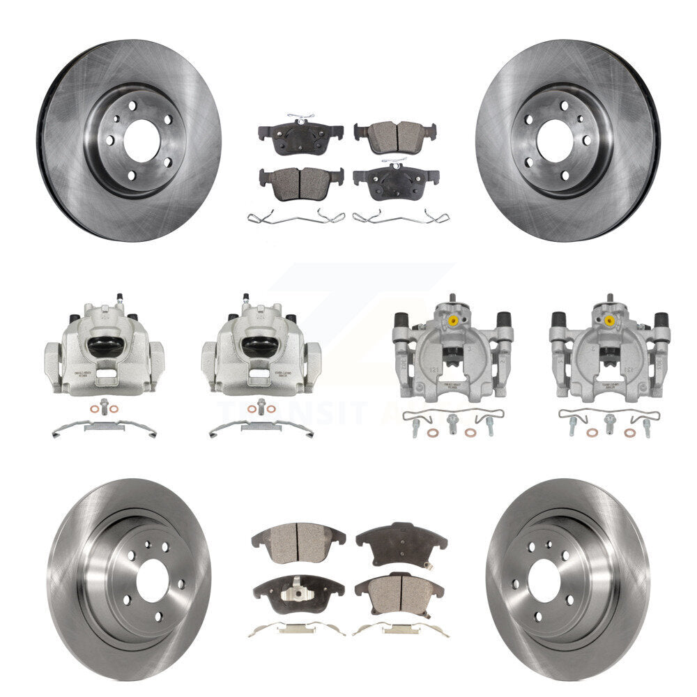 Front Rear Brake Caliper Rotors Semi-Metallic Pad Kit (10Pc) For Ford Fusion Lincoln MKZ KC8-101234P