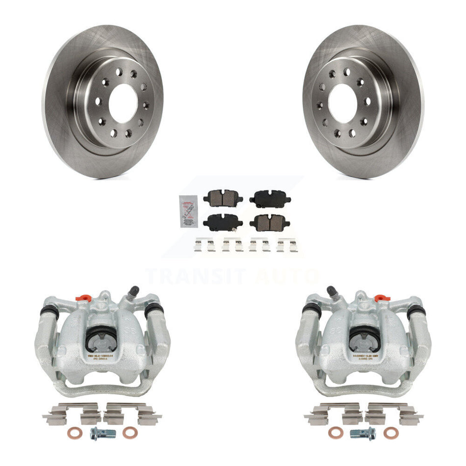 Rear Disc Brake Caliper Rotors And Ceramic Pads Kit For 2022 GMC Chevrolet Equinox Terrain KC8-101239N by Transit Auto