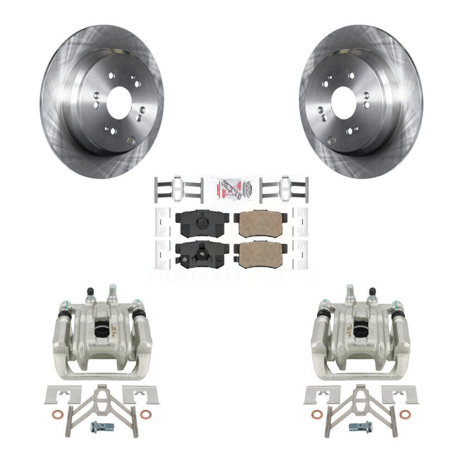 Rear Disc Brake Caliper Rotors And Ceramic Pads Kit For Honda CR-V Acura RDX KC8-101240N by Transit Auto