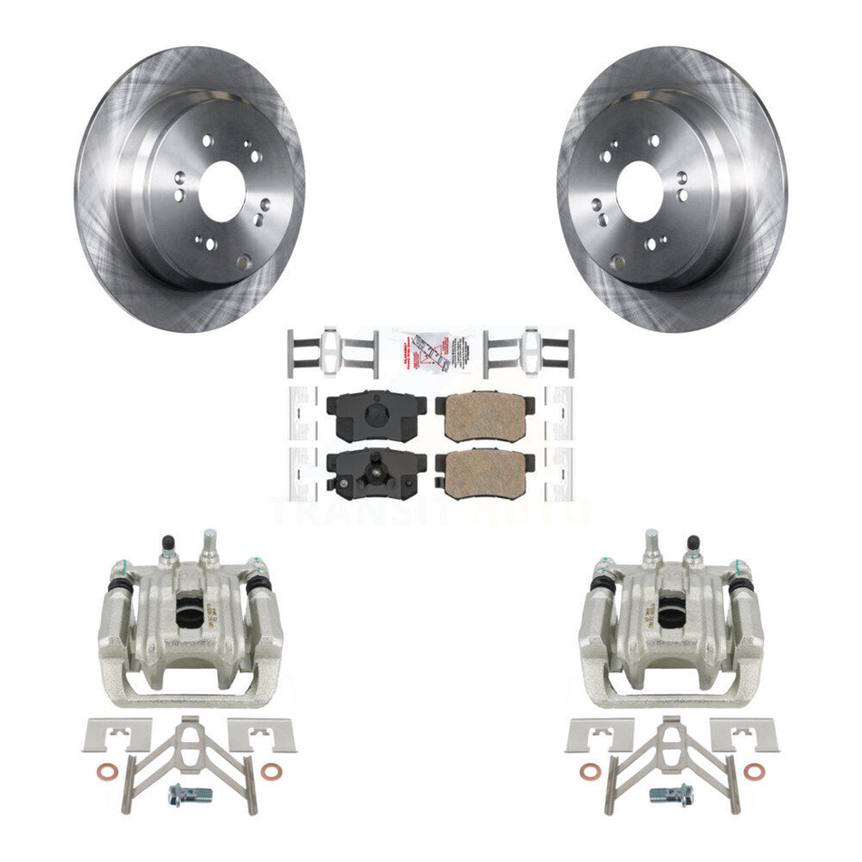 Rear Disc Brake Caliper Rotors And Ceramic Pads Kit For Honda CR-V Acura RDX KC8-101240N
